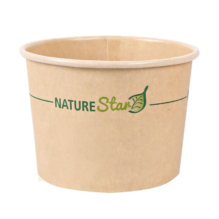 NATUREStar Økologiske iskremkopper Frosne | kraftpapir/PLA, FSC-blanding, brun, 20 x 50 Stykk, SFM-406093