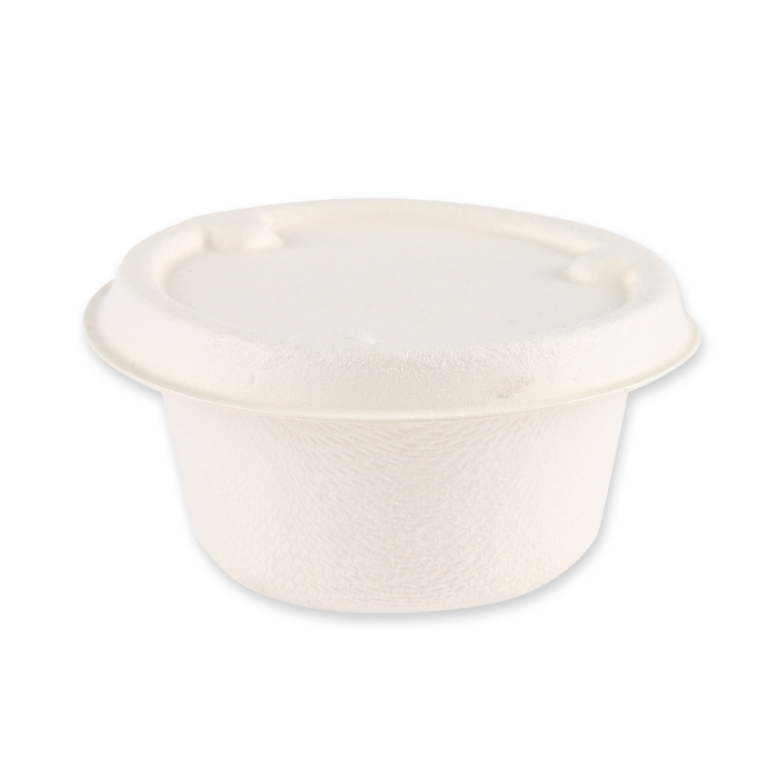 NATUREStar Økologisk dressingkopp, rund | bagasse, hvit, 10 x 50 Stykk, SFM-41106