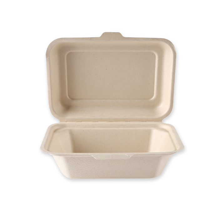 NATUREStar Økologiske menybokser med hengslet lokk | bagasse, 10 x 50 Stykk, SFM-0229P