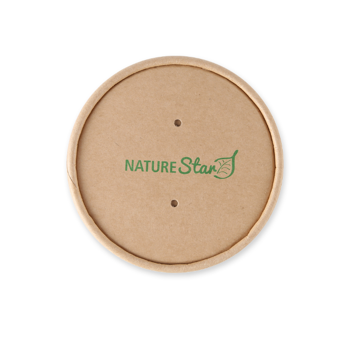 NATUREStar Økologiske lokk til suppekopper Minestrone | kraftpapir/PLA, 20 x 25 Stykk, SFM-0884P