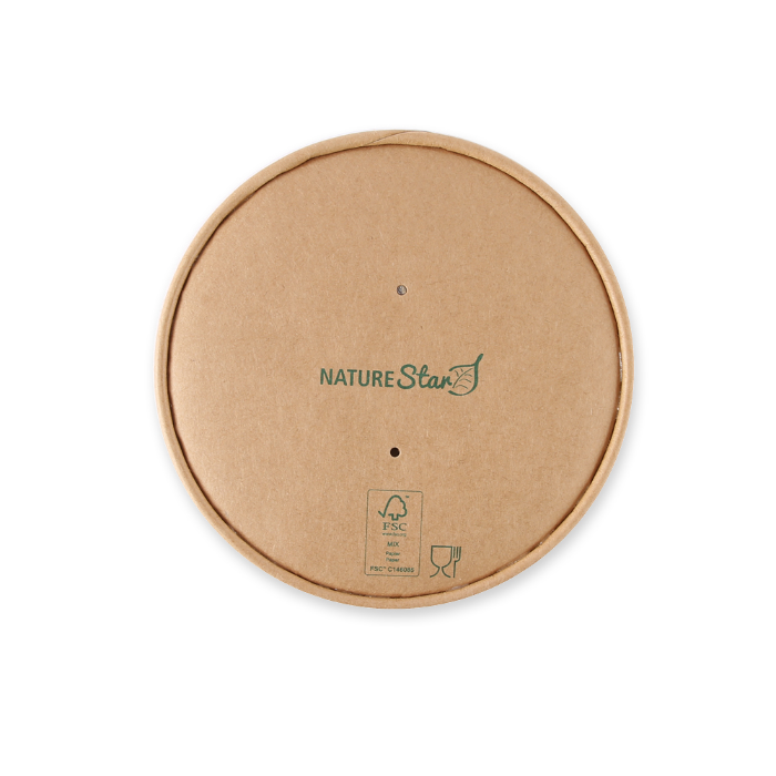 NATUREStar Økologiske lokk til salatskåler Caesar | kraftpapir/PE, FSC-blanding, 6 x 50 Stykk, SFM-0881P