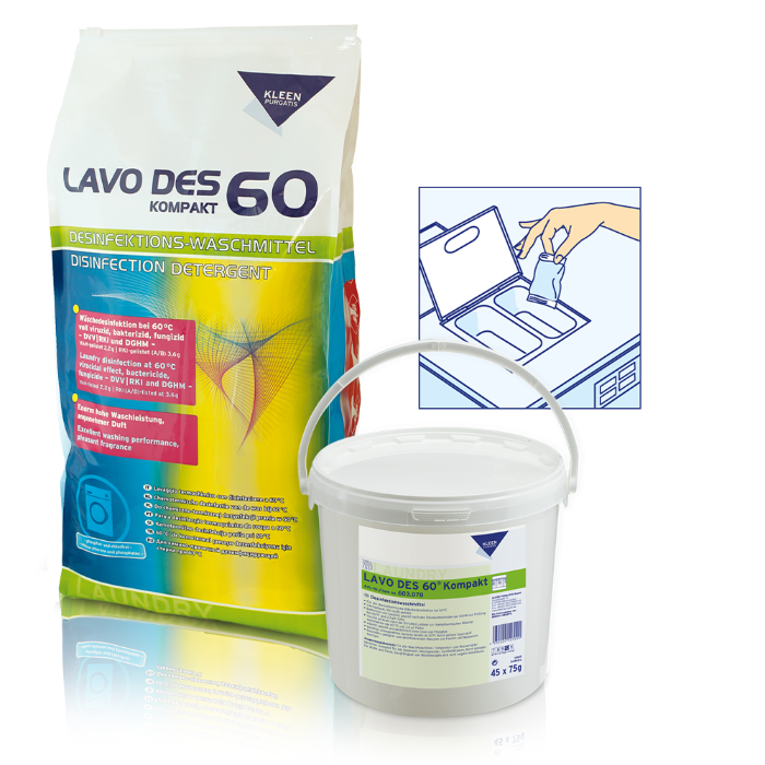 Kleen Purgatis Lavo Des 60 kompakt, flytende vaskemiddel, 1 x 1 boks, SFM-0785P