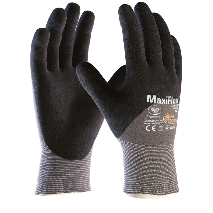 ATG MaxiFlex Ultimate 34-875, nylonstrikkede hansker, 12 x 12 par, SFM-0451P