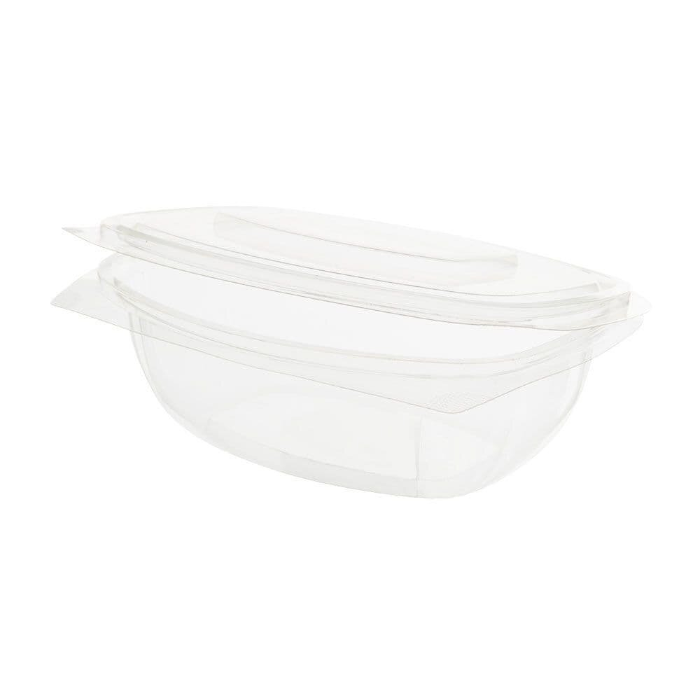 Green Box rektangulær 1000 ml PLA foldelokk Deli-skåler, klare, 224 stykker, SGB-DFC01951