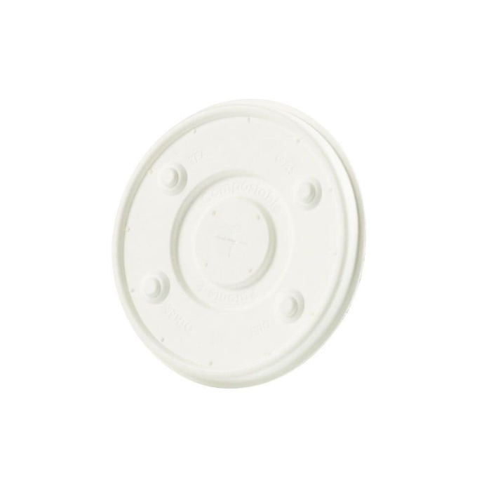 Green Box papp-flat 9 cm lokk med halmhull, hvit, 1000 stykker, SGB-DHD04500