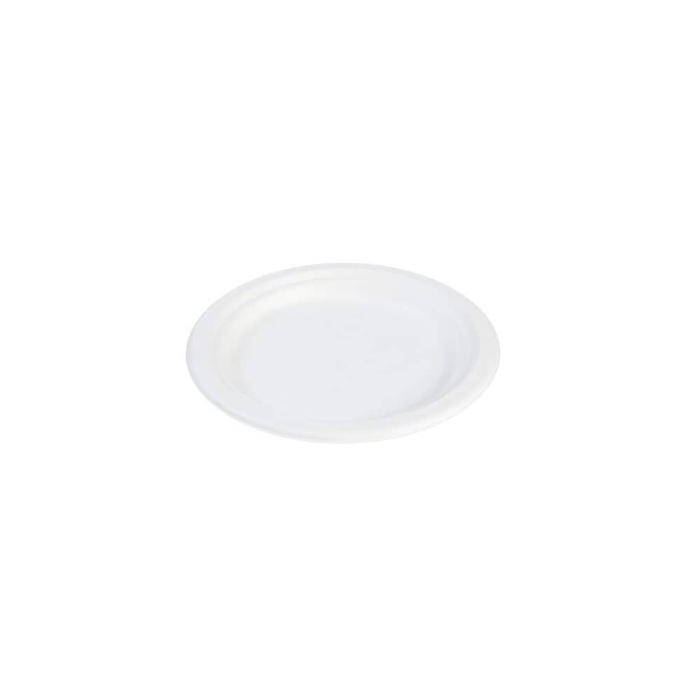 Green Box Runde 17 cm sukkerrørtallerkener, hvite, 1000 stykker, SGB-DTW01408