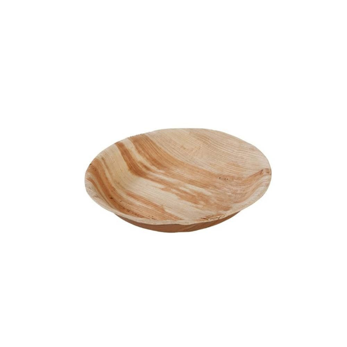 Green Box Runde 18 cm dype tallerkener med palmevarer, beige, 200 stykker, SGB-DTW05390