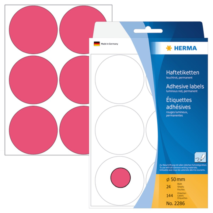 Herma Etikett - Fargevarianter 8mm, 19mm, 25mm, 32mm, 50mm, SDC-1349