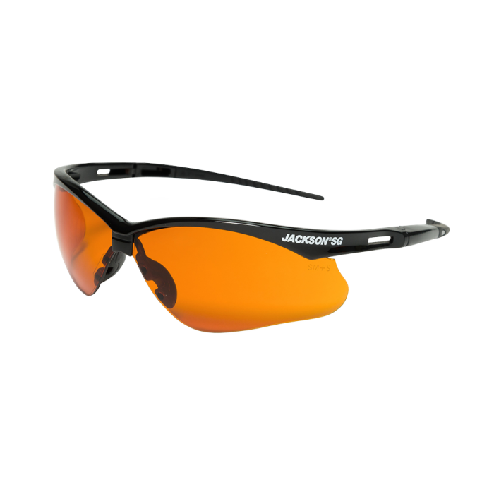 Jackson Safety SG-briller 50005, svart, blått glass, 12 deler, SJS-50005