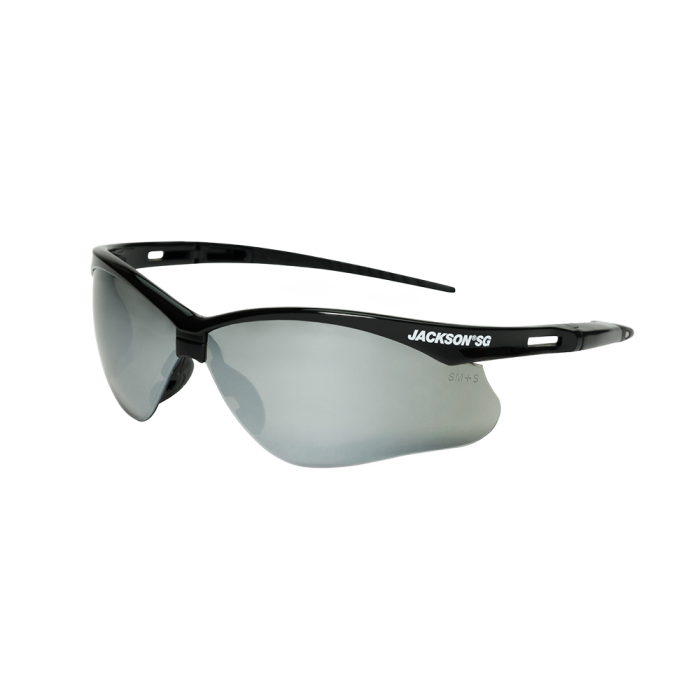 Jackson Safety SG briller 50006, svart, Smoke Mirror linse, 12 stykker, SJS-50006