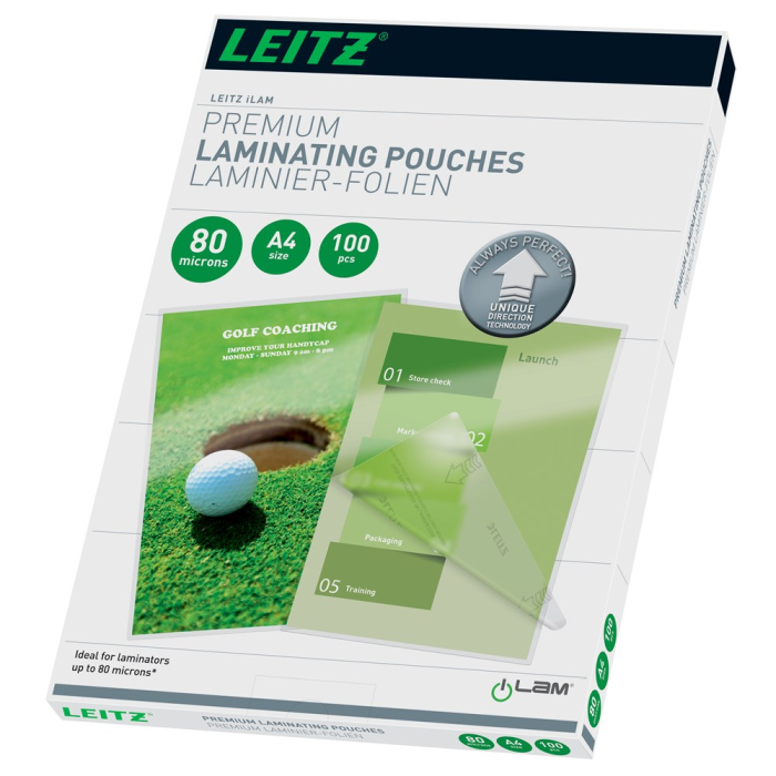 Leitz lamineringslomme A4 A3 A5 UDT 80my 100my 125my, SDC-1304