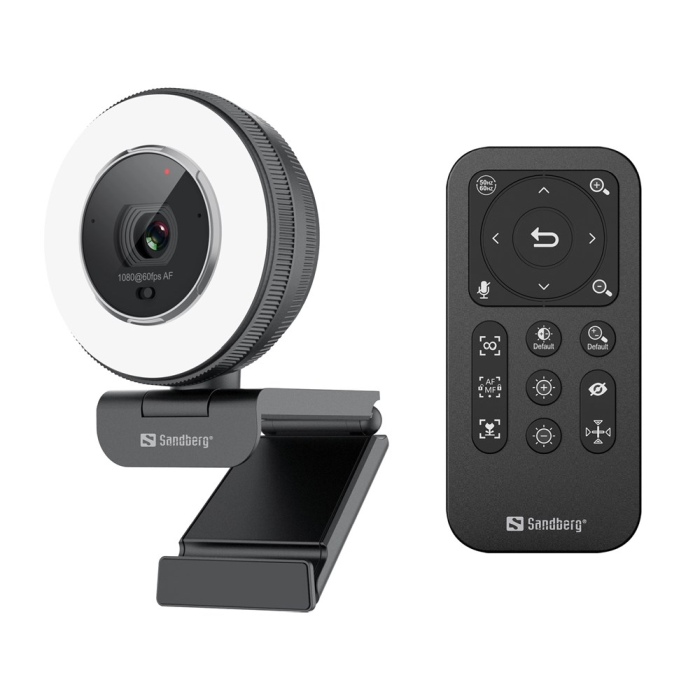 Sandberg Streamer USB Webcam Pro Elite – Full HD 1080P, Autofokus (SDG134-39, 1 Eske)