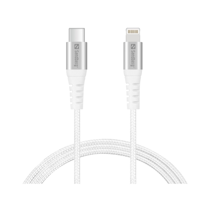 Sandberg USB-C til Lightning Kabel – Rask Lading, Høy Kvalitet (SDG136-25, 1 Eske)