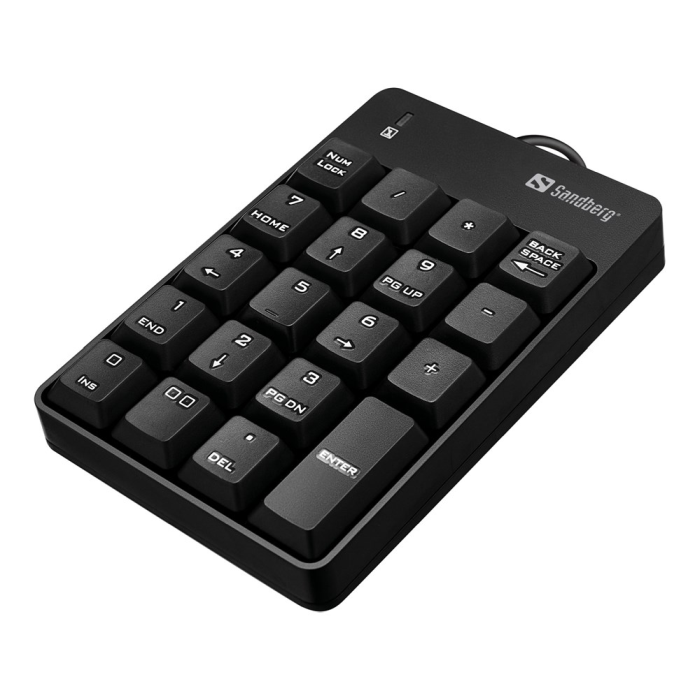 Sandberg USB Kablet Numerisk Tastatur – Rask Tallinntasting (SDG630-07, 1 Eske)
