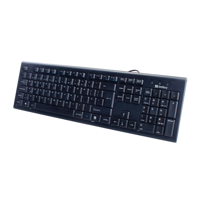 Sandberg USB Kontortastatur – Plug & Play, Ingen Batterier (SDG631-10, 1 Eske)