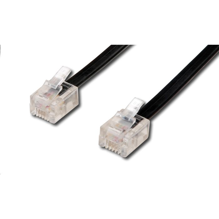 MicroConnect 6P4C/RJ11, svart, 3m, 1 Stykk, SEN-93068