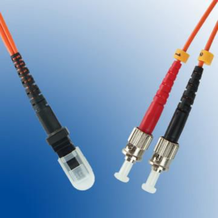 MicroConnect optisk fiberkabel, MTRJ-ST, multimodus, dupleks, OM4 (Erica Violet), 0,5m, 1 Stykk, SEN-FIB2110005-4
