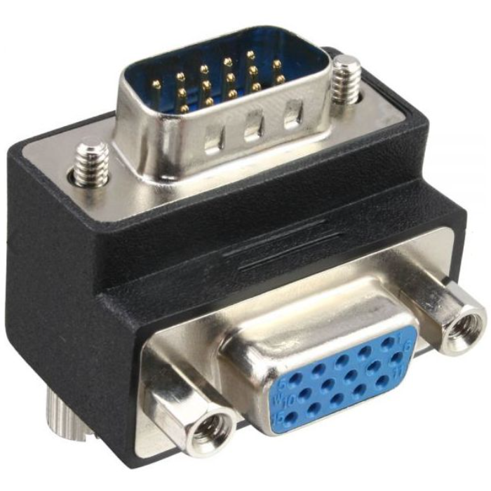 MicroConnect VGA 15-pinners 90° Adapter M/F, 1 Stykk, SEN-MONGFMA