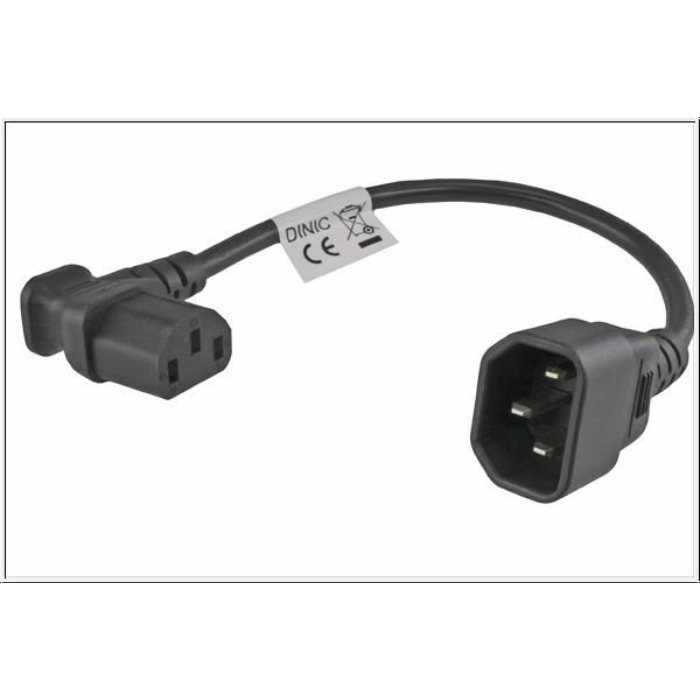 MicroConnect strømadapter C13 til C14, vinklet, 1 Stykk, SEN-W125902872