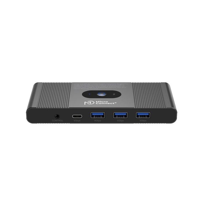 MicroConnect Displayport & USB-C KVM Switch 2-port, 1 Stykk, SEN-W128992858