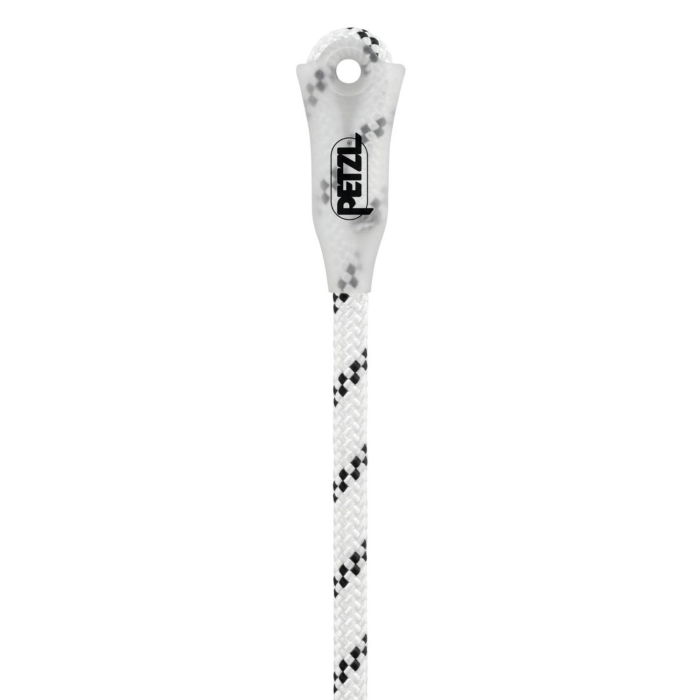 Petzl Axis 11 mm Med Sydd Avslutning Lav Strekk Kjerneflettet Tau, Hvit, 1 stykke, SET-R074BA