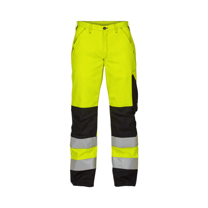 Engel Safety+ EN ISO 20471 lysbue bukse Kl. 2, Hivis yellow/Black, 1 Stykk, SEW-2445-106-3820