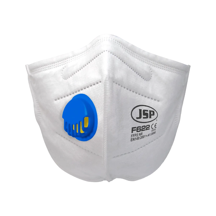 JSP DAMMFILTERMASKE, FFP2-V(F622), VIKBAR, Hvit, 1 Eske, SGP-0701022699999-WHT-XX