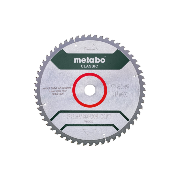 Metabo Sagblad precision cut wood - classic, 305x30, Z56 WZ 5° neg, 1 Stykke, SME-628064000
