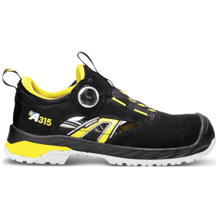 Arbesko Vernesandal S1 – ESD-beskyttelse (Svart/Gul, 1 Par), SSK-907