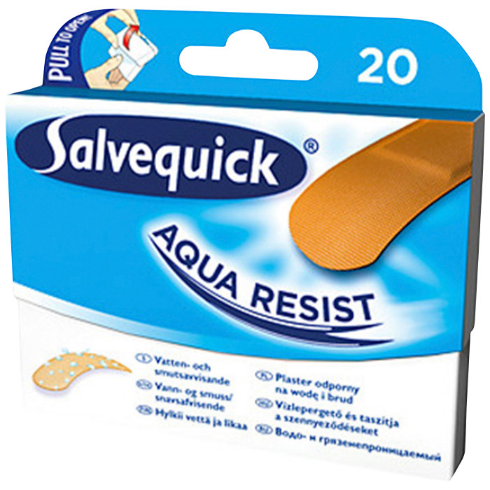 Cederroth Plaster Aqua Resist – Vann- og smussavvisende (077000750, Aqua, 1 Boks , størrelse-M)