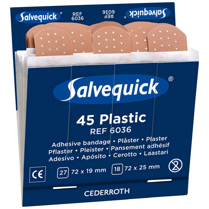 Cederroth Plastgips Salvequick – Høy Kvalitet (077100758, 1 Boks)