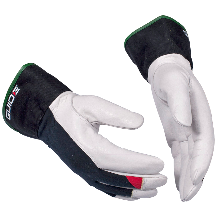 Skjærebeskyttende hansker – 6 par, Hvit/Svart, Størrelser 8–12, SSK-142