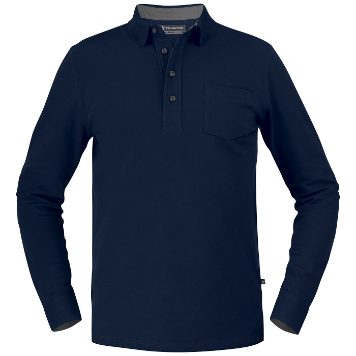 Texstar Pikétrøye – Komfortabel, slitesterk (Marineblå & Svart, størrelser: 2XS, XS, S, 2XL, 3XL, 4XL), SSK-566