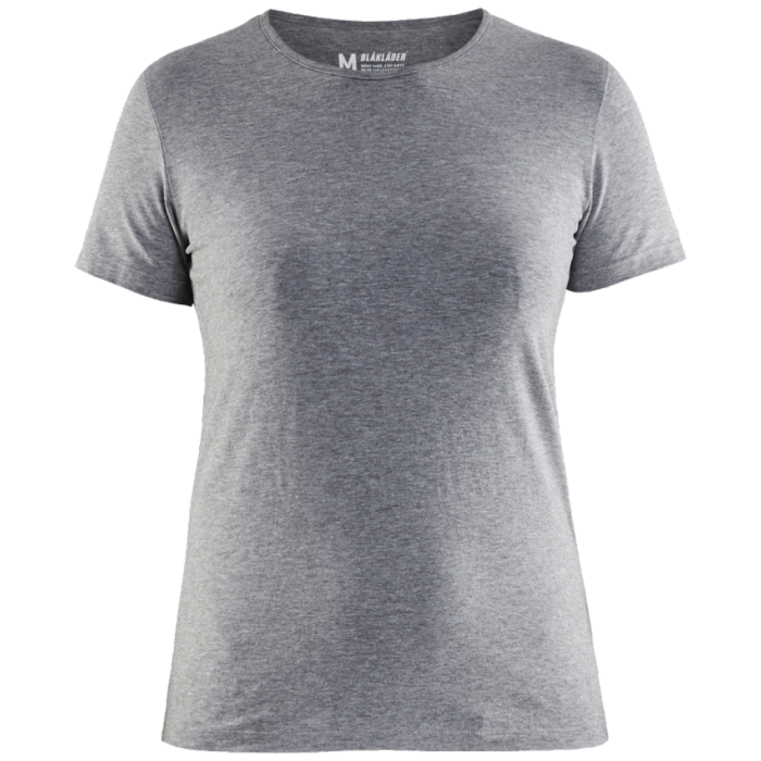 Blaklader T-skjorte – Komfortabel og Slitesterk (Dame, Grå Melange, Størrelser XS-3XL), 1 Stykk, SSK-B359