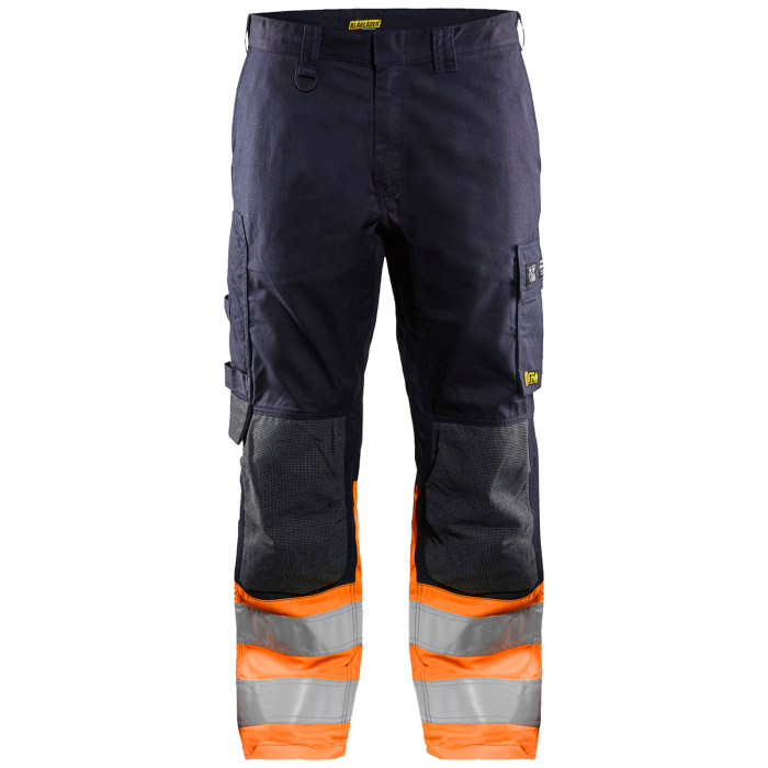 Blaklader Bukse – Flammebeskyttelse, høy slitestyrke (Marine/Oransje, Størrelser 44-124), 1 Stykk, SSK-B610