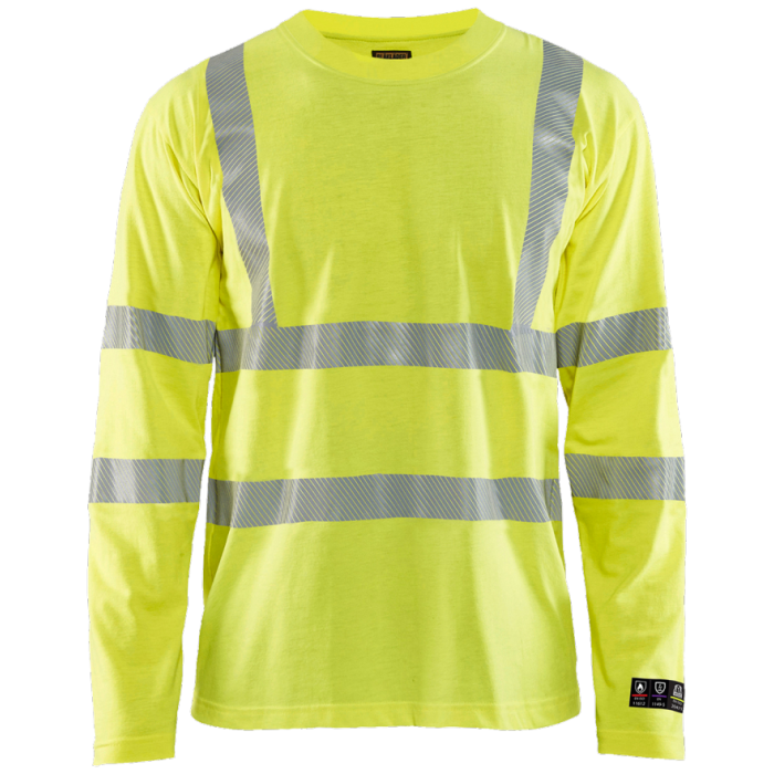 Blaklader Langermet T-skjorte – Flammehemmende, HI-Vis, 1 Stykk, SSK-B060