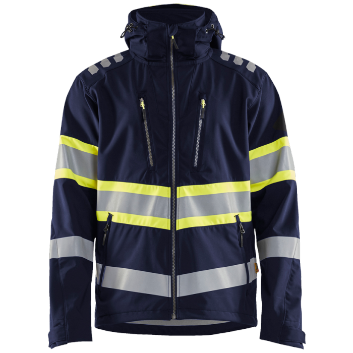 Blaklader Softshelljakke – Vanntett, Høy Synlighet, 1 Stykk, SSK-B203