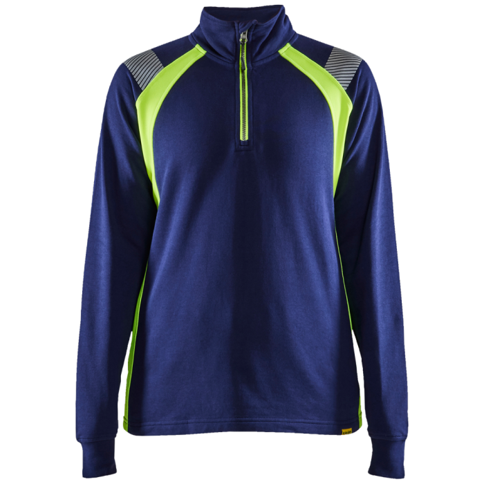 Blaklader Genser – Komfortabel, Reflekterende (Dame, Marine/Gul, Svart/Gul, Størrelser XS-3XL), 1 Stykk, SSK-B367