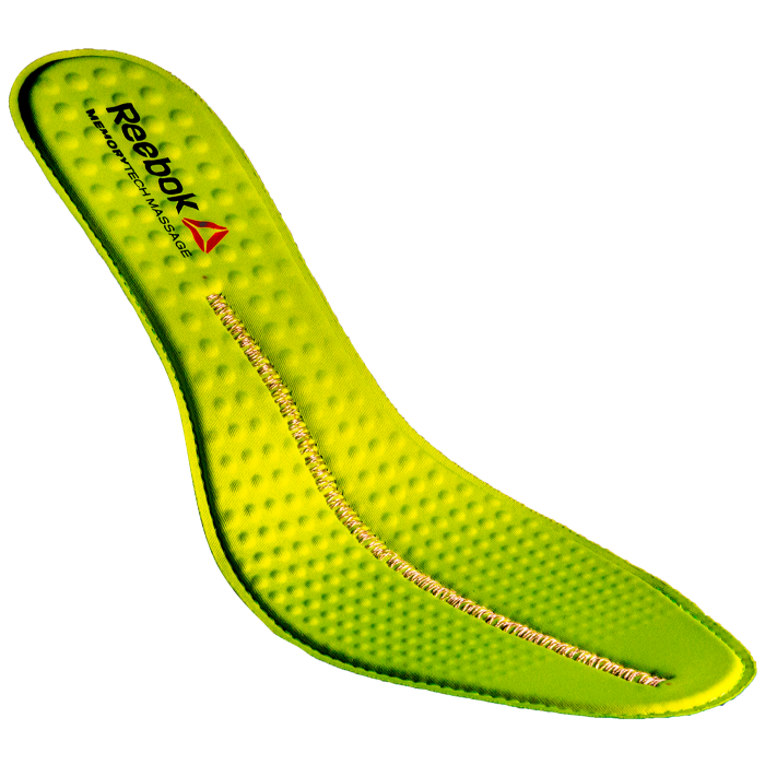 Reebok MemoryTech Innersåler – Komfortabel Massasje (Neon Grønn), SSK-778
