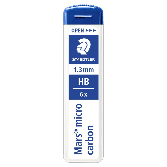 STAEDTLER Mars Micro Reservestifter Sett (0,5 mm - 1,3 mm, Ulike grader, 6-12 stifter), SDC-479