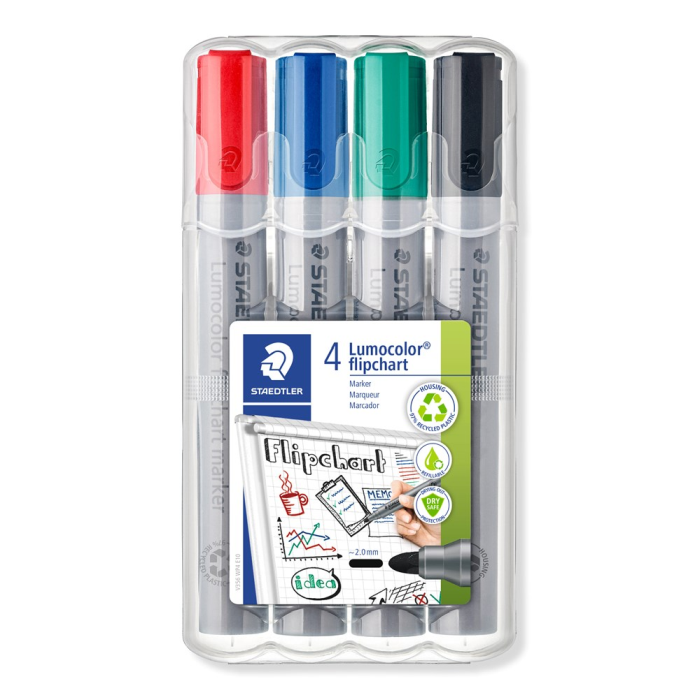 STAEDTLER Lumocolor Flipchart-markører - Assorterte spissstørrelser, SDC-515
