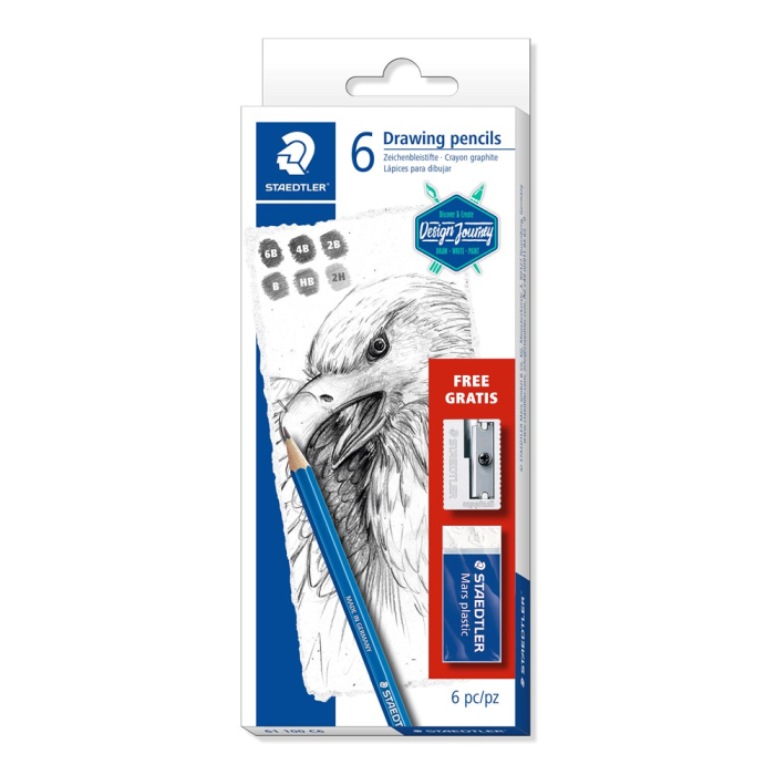 Staedtler Blyant Mars Lumograph 100 – Assortert Hardhet (STA61100C6, 1 Eske)