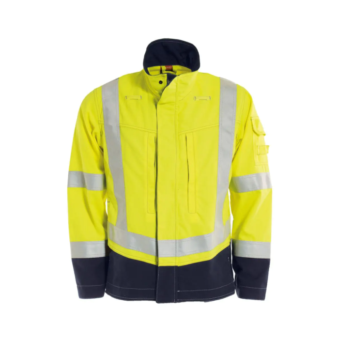 Tranemo TeraTX Jakke – Høy Beskyttelse, Komfort (58308194-4XL, Gul/marineblå, 1 Stykk, størrelse-4XL)
