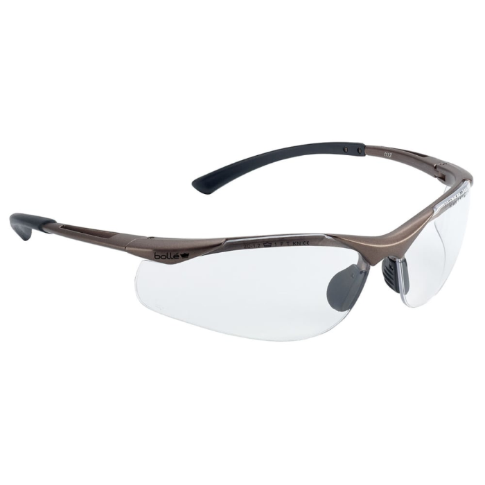Bolle Safety Contour Clear Lens Platinum Hard Coat og Anti-Dog Coating Vernebriller, bronse, SBS-CONTPSI