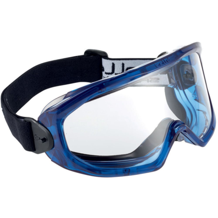 Bolle Safety Superblast Clear Lens Platinum Lite Comfort Foam Ventil ramme, blå, SBS-SUPBLFAPSI