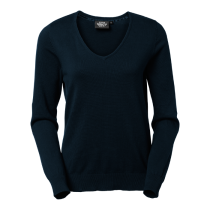 SouthWest Coral V Neck Pullover – Slim Fit, Elegant Design(1000340, Mørk marine, Dame, 1 stykke pullover, størrelse-S)