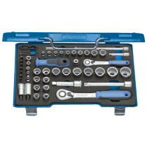 Gedore Blue Line, D 30 TX20 U-20, 50-stk stikkontaktsett 3/8 tommer + 1/4 tommer, 1 sett, SGD-2075695