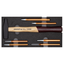 Gedore Red Line, R22150019, 7-stk hammer/meiselsett 2/6 Ct-modul, 1 sett, SGD-3301718