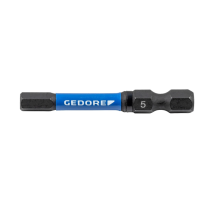 Gedore Blue Line Torsion Hex Bit Set - 50 mm lengde, 1 Eske, SGD-1225
