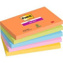 3M Post-it SS Boost klistrelapper - Assorterte størrelser (76x76mm og 76x127mm) - 90 ark, SDC-990